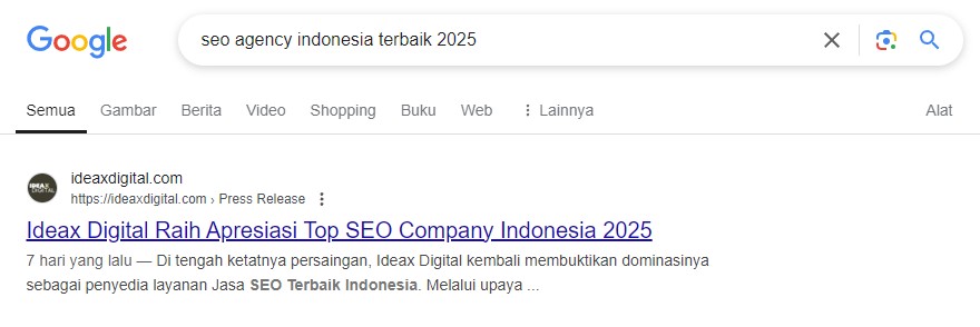 Tampilan URL Desktop