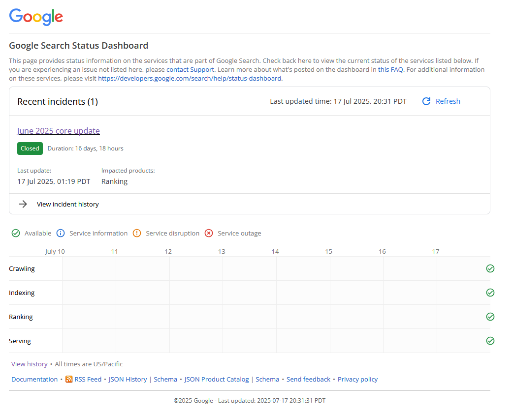 Update Google Core Juli 2025 Terbaru