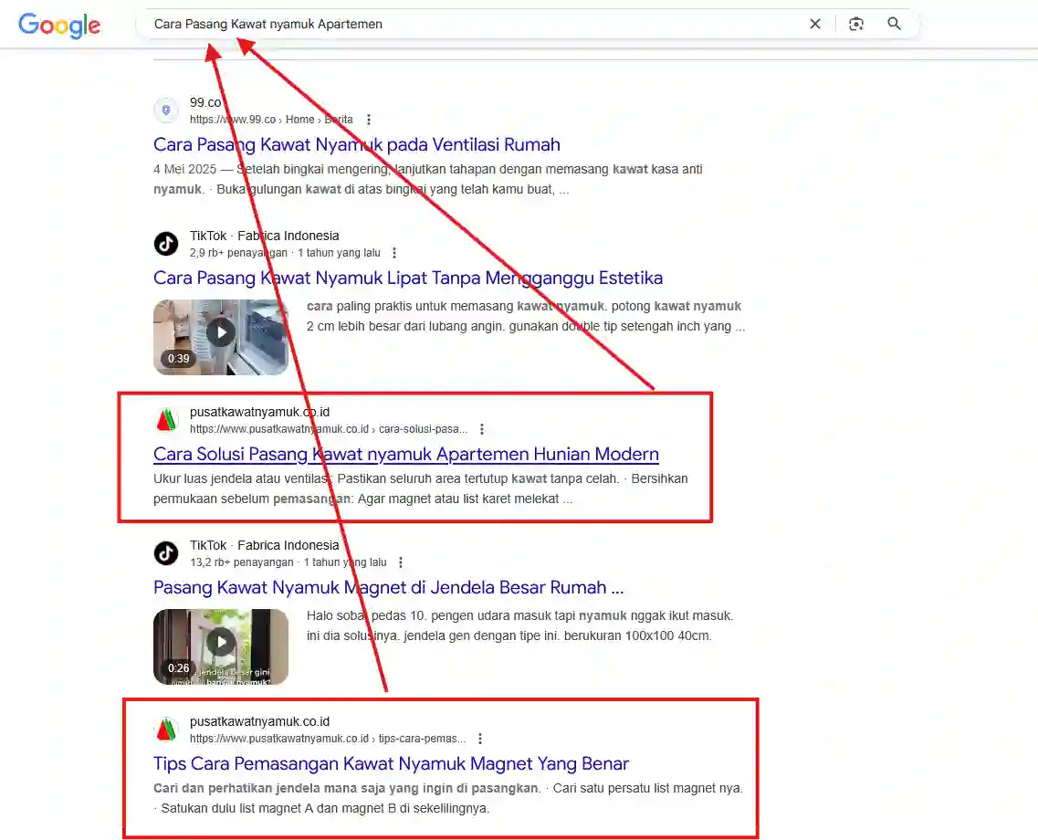 Pusat kawat nyamyuk dominasi kata kunci ideax digital indoneia