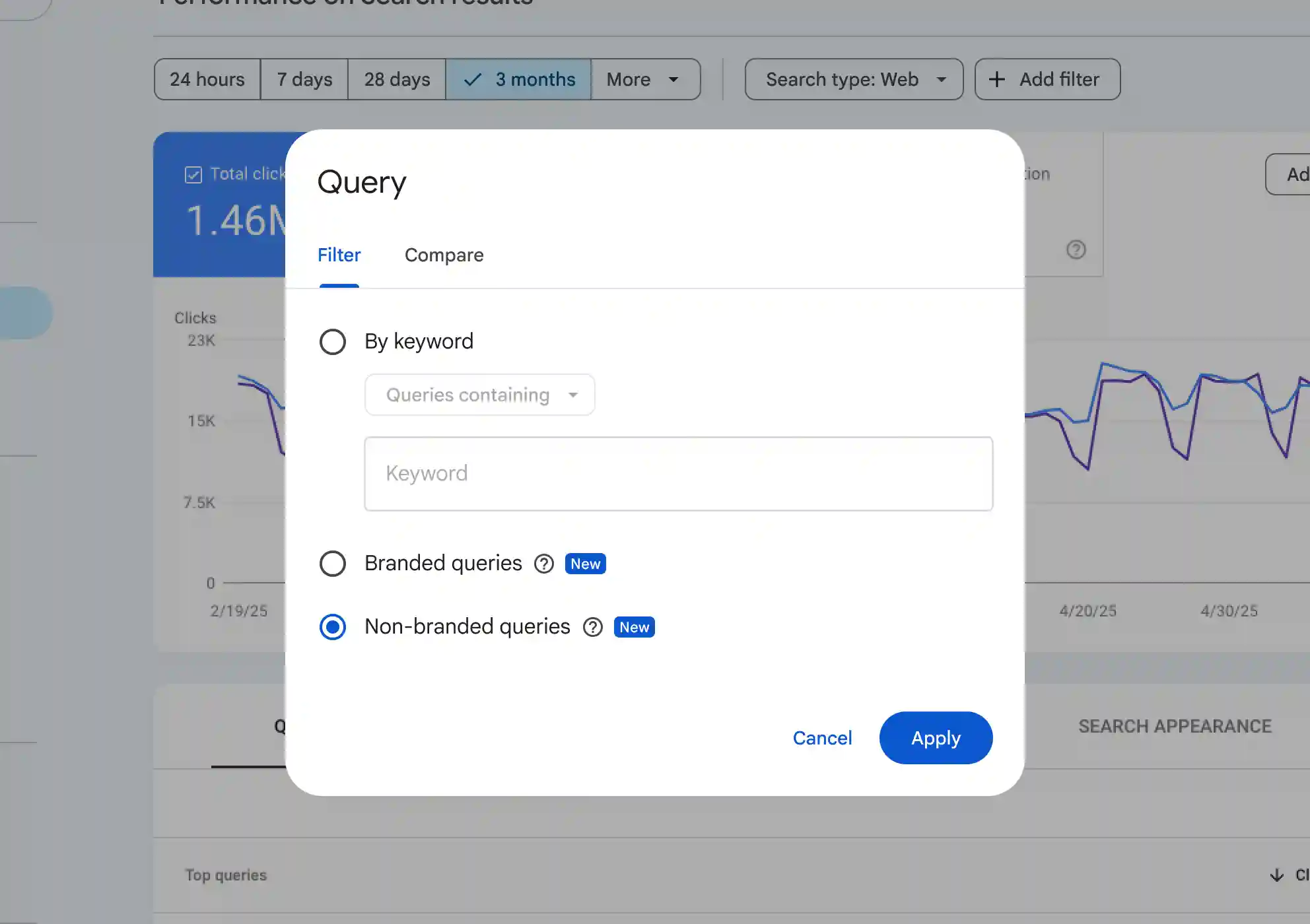 Google search console akan rilis fitur filter kueri merek brand query filters ideax digital jasa seo agency indonesia