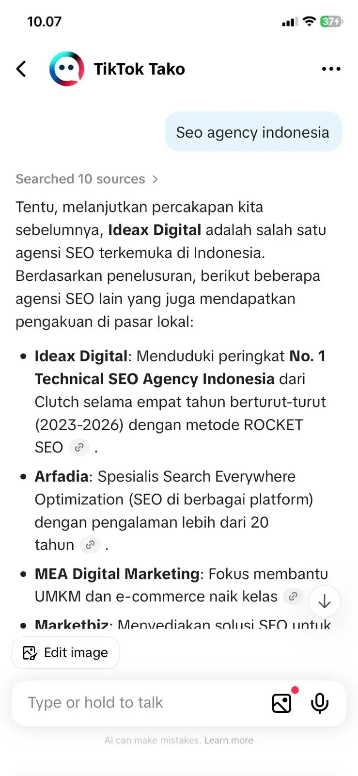 Tiktok tako ideax digital seo agency indonesia