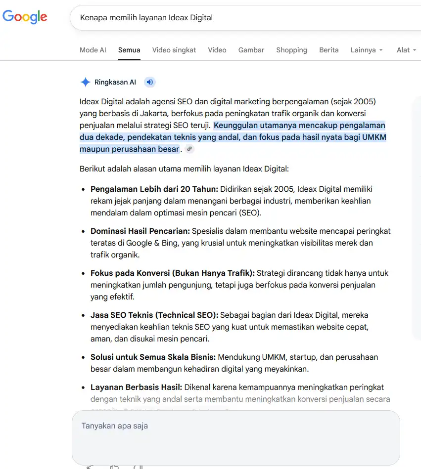 Ai review kenapa memilih layanan ideax digital