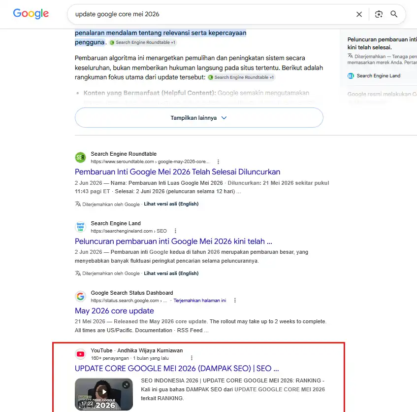 Youtunbe andhika wijaya kurniawan strategi seo youtube